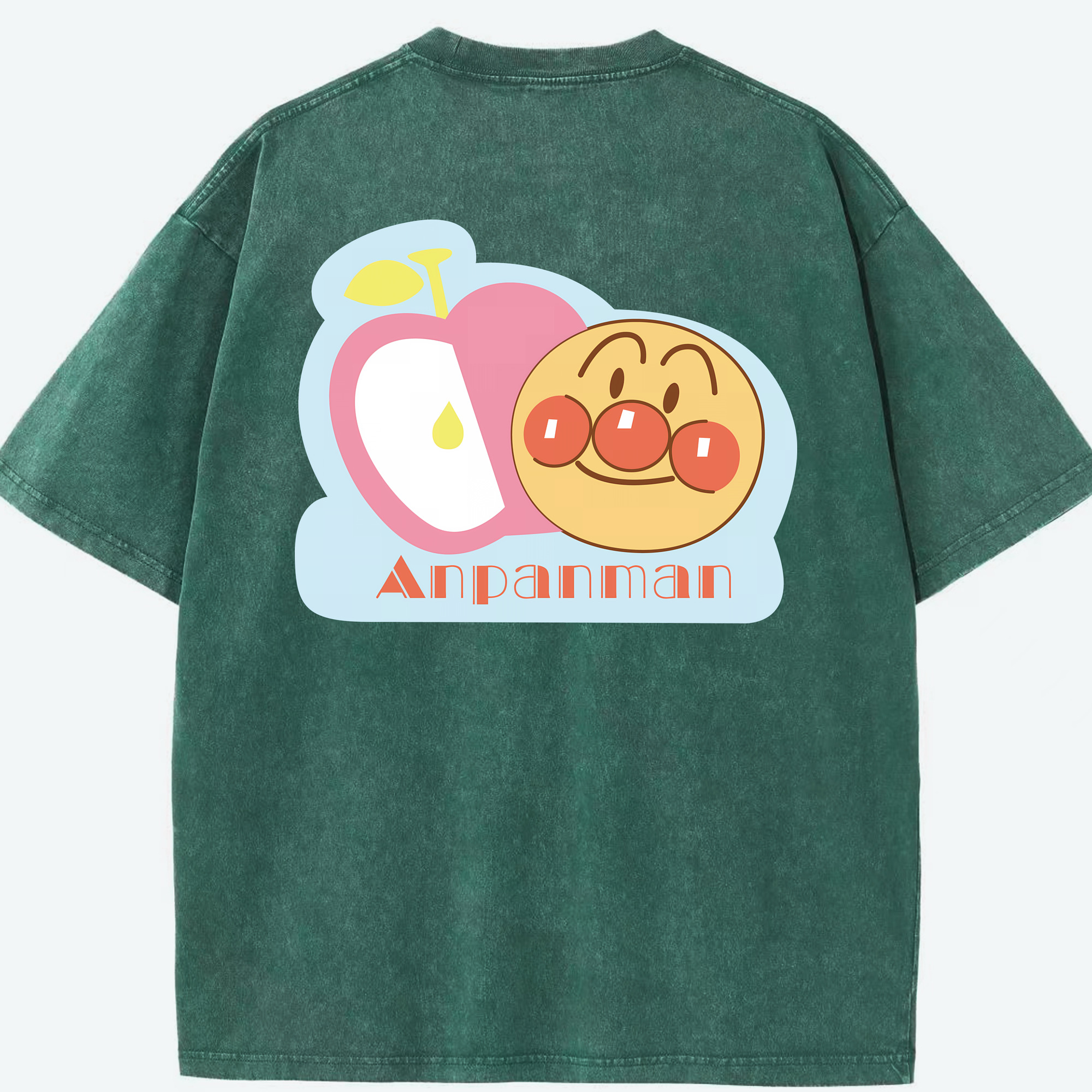 （画像用） アンパンマン Anpanman 綿100% ヴィンテージ風 半袖Tシャツ（背面プリント）
